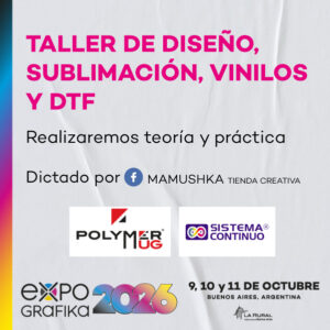 Taller de diseño, sublimación, vinilos y DTF