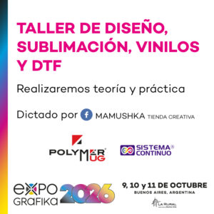 Taller de diseño, sublimación, vinilos y DTF