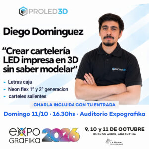 Crear cartelería LED impresa en 3D sin saber modelar - Diego Dominguez